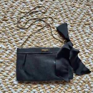 kate spade | Black Crossbody Bag with Gold-colored Chain and Bow Accent
